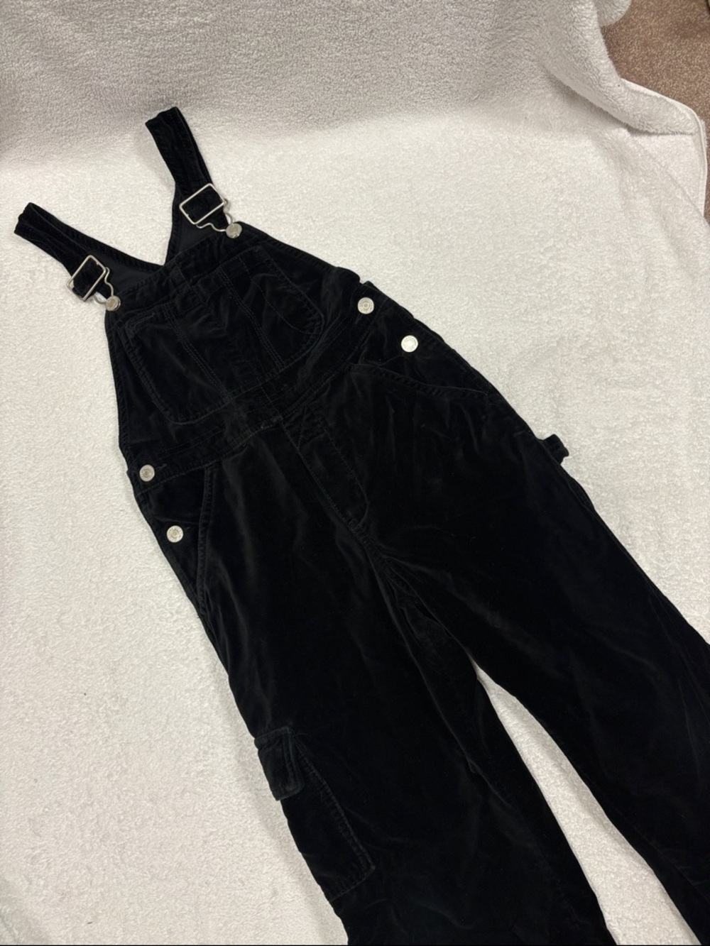 GAP 90’s Black velvet carpenter painter style Overalls for Kids girls small